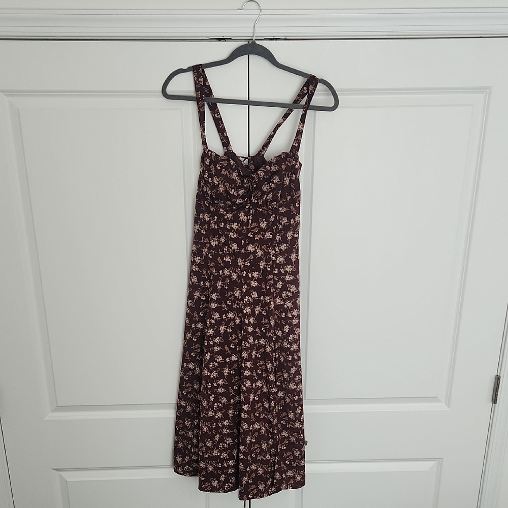 Windsor Burgundy Floral Midi Dress